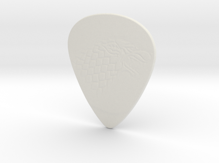 Game of Thrones Stark Guitar Pick Double Sided 3d printed
