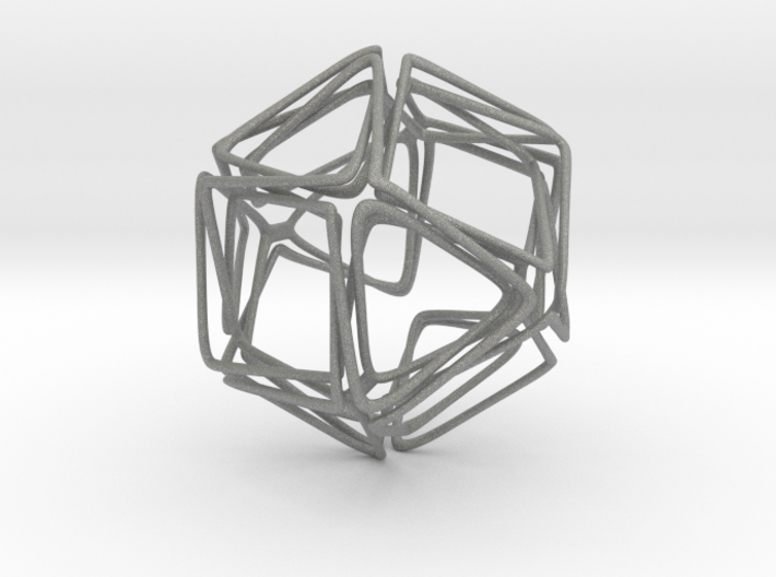 Looped Twisted Cuboctahedron 3d printed