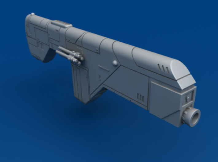 Missile Cruiser Multi-Part Kit 3d printed 3/4 Back View