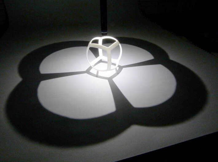 Cube (stereographic projection) 3d printed