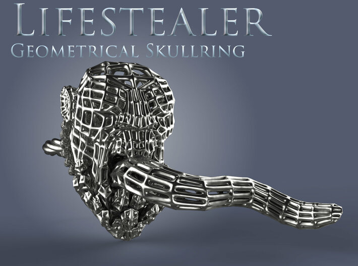 Dota2 Lifestealer Geometrical Skullring 3d printed Presentation Render