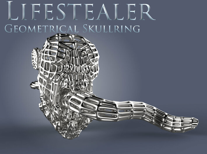 Dota2 Lifestealer Steel Skullring 3d printed Presentation Render