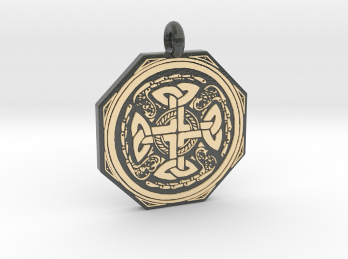 Celtic Cross Octogonal Pendant 3d printed