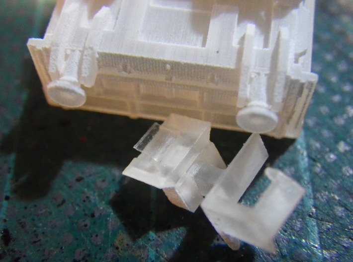 British Rail ZCV Crab ballast wagon - chassis incl 3d printed 5 x 2mm ish clear plastic strip in coupler