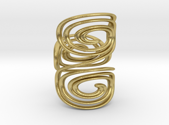 Water triple spiral ring 3d printed