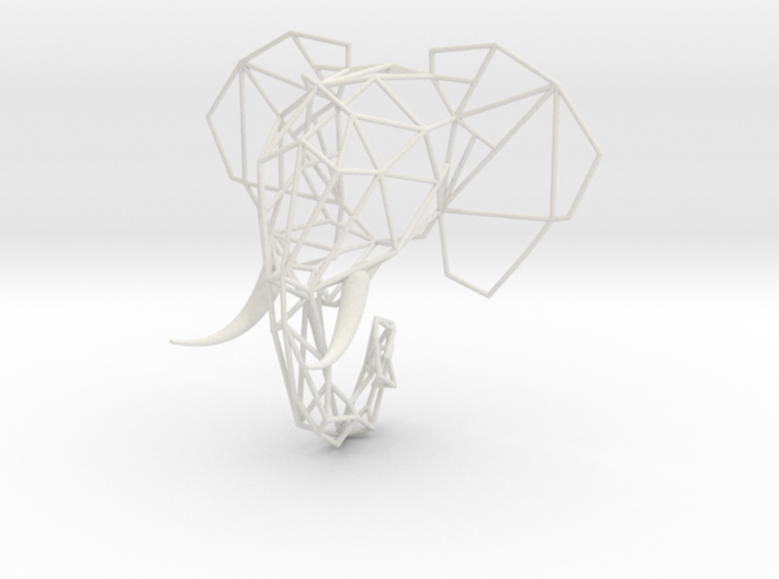 Wired Life Elephant Trophy Head Small 1:12 3d printed 