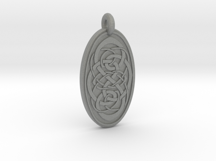 Knotwork - Oval Pendant 3d printed