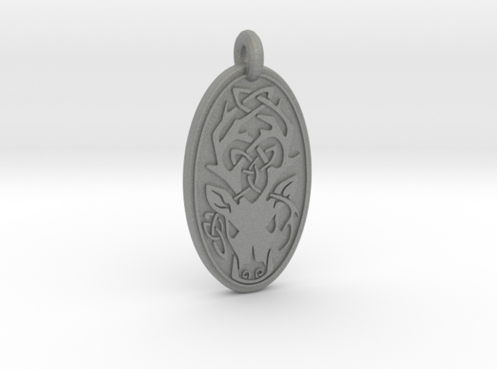 Stag - Oval Pendant 3d printed