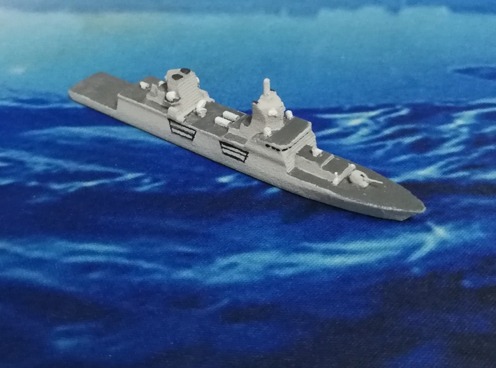 FGS F125 Class Frigate, 1/1800 3d printed Painted Sample