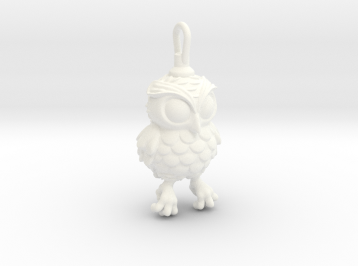 Small Owl pendant 3d printed