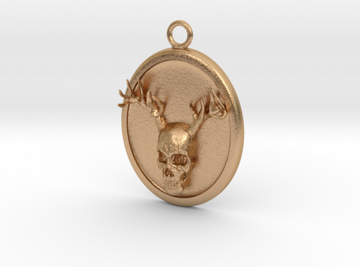 Antler Skull Necklace 3d printed