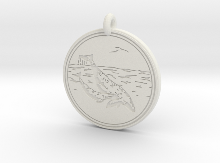 Gray Whale Animal Totem Pendant 3d printed
