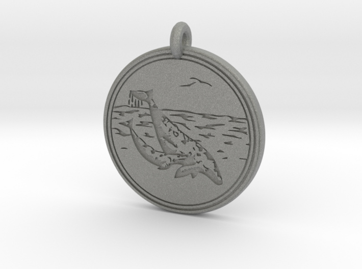 Gray Whale Animal Totem Pendant 3d printed