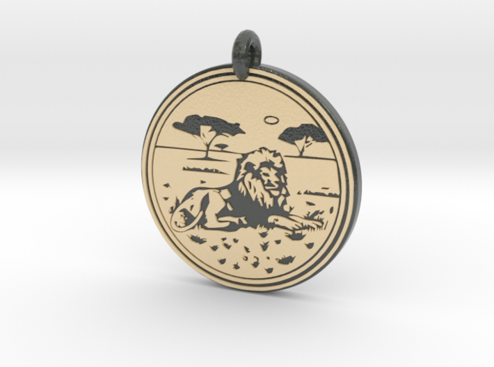 Lion Animal Totem Pendant 3d printed