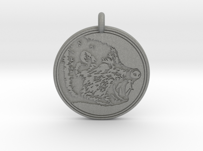 Javelina Animal Totem Pendant 3d printed