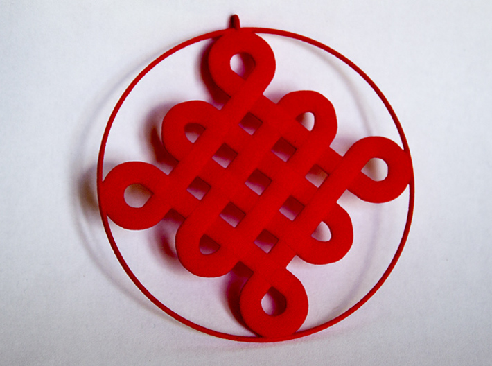 Chinese Knot Earrings 3d printed 