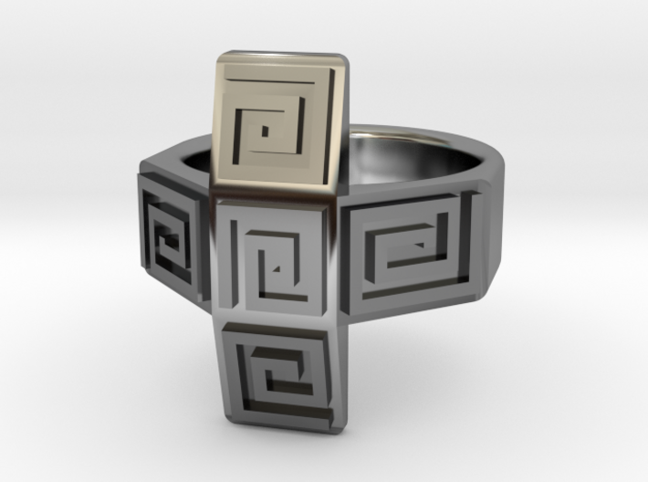 Ancient Plus Ring 3d printed 