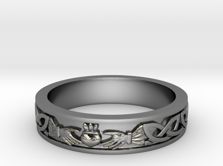 Claddagh ring Size 6.5 3d printed