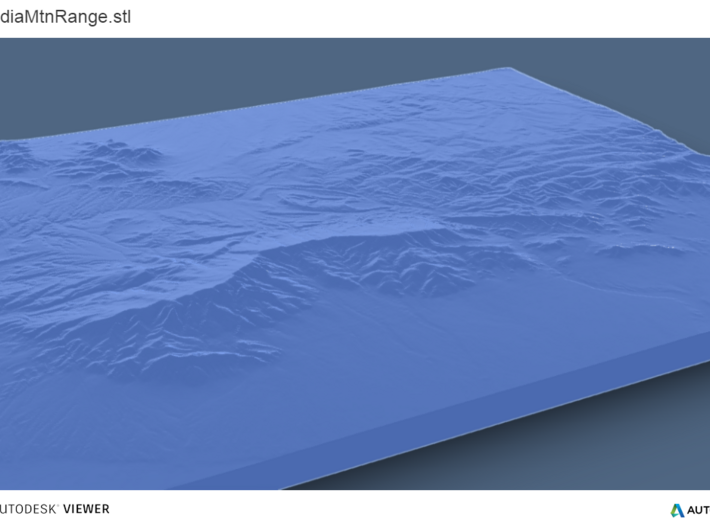 Sandia Mountains 3d printed Sandia Mountains in 3D