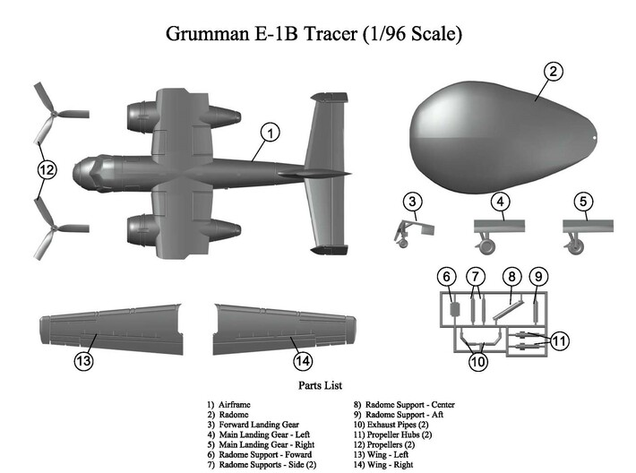 Grumman-E-1B-96Scale-05-MainGear-Right 3d printed 