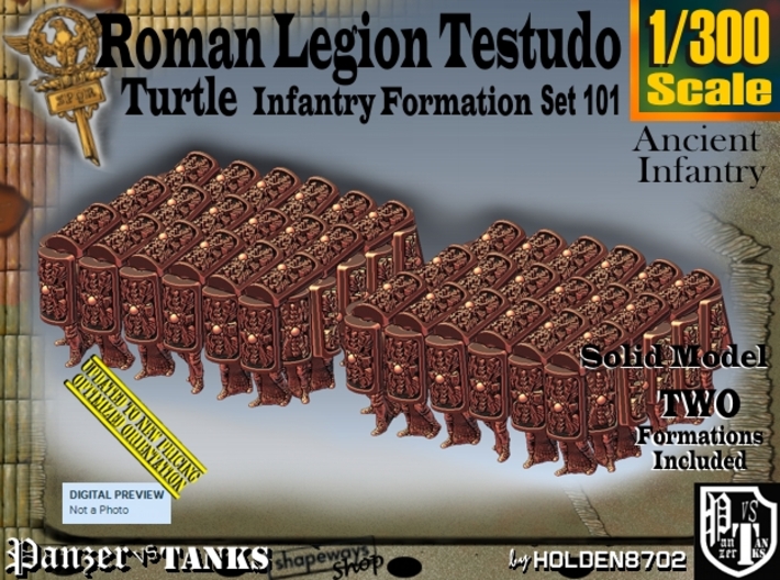 1/300 Roman Testudo set101 3d printed
