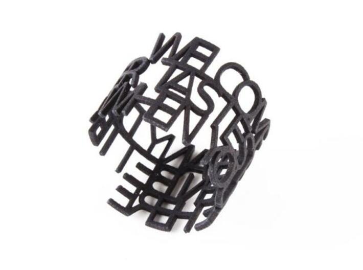Message Napkin Ring 3d printed