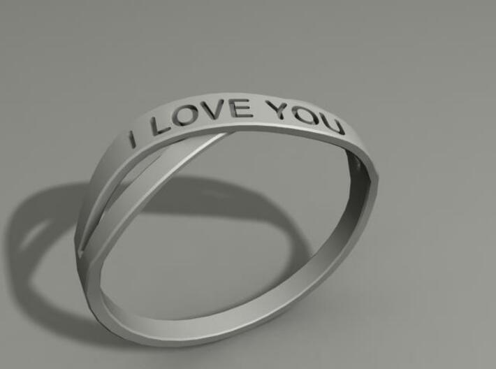 I Love You ring US11 size 3d printed