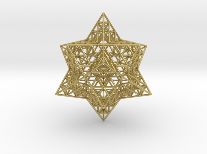 Stellated Vector Equilibrium w/Triforce Faces 2.2&quot; 3d printed