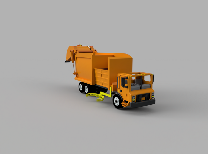 Garbage Truck Side Load 1-87 HO Scale 3d printed