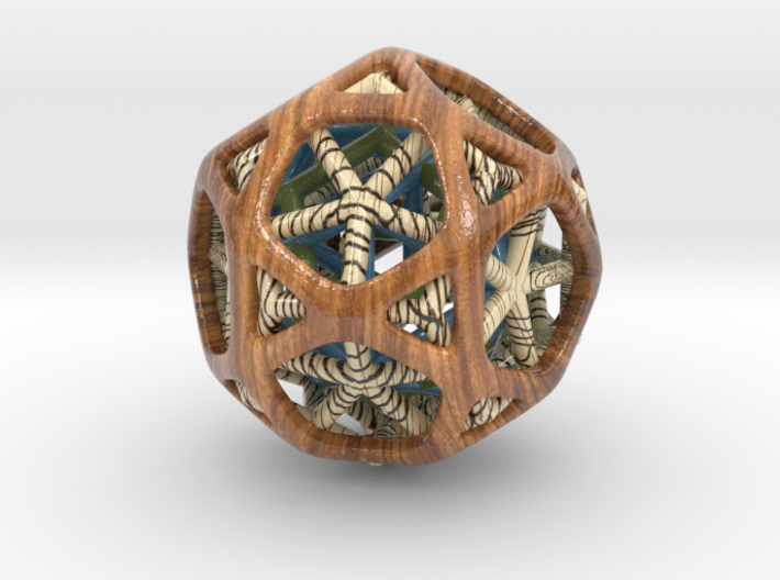 Nested dodeca &amp; Icosa inside Icosidodecahedron 3d printed
