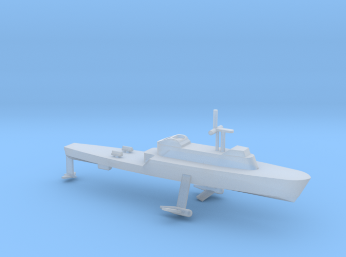 1/700 Scale USS Plainview AGEH-1 Foils Down 3d printed