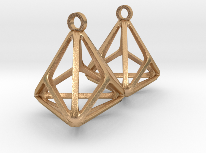 Triakis Tetrahedron Earrings 3d printed