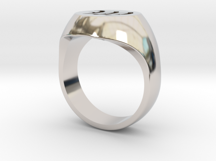 Initial Ring &quot;W&quot; 3d printed