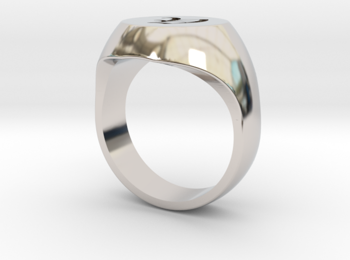 Initial Ring &quot;V&quot; 3d printed