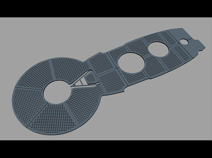 1/16 DKM Uboot VIIC Conning Tower Deck Panel 3d printed 