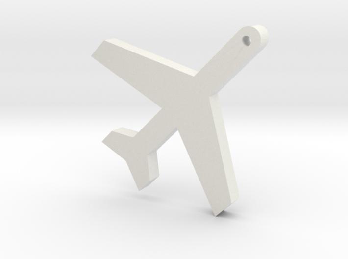 Airplane Silhouette Keychain 3d printed