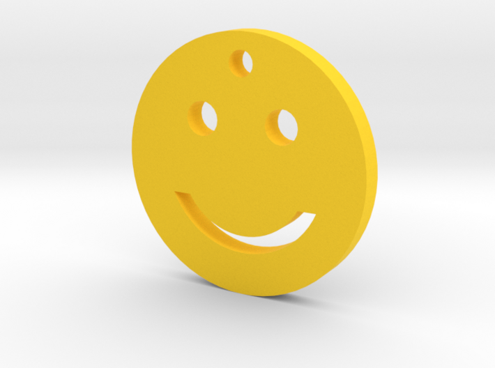 Smiley Smile Silhouette Keychain 3d printed