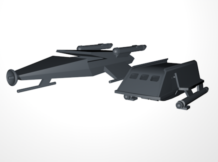 1/350 TAS Warp Shuttlecraft/Runabout 3d printed Size compared to a Standard Shuttlecraft