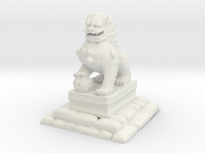 Guardian Lion Statue 3d printed