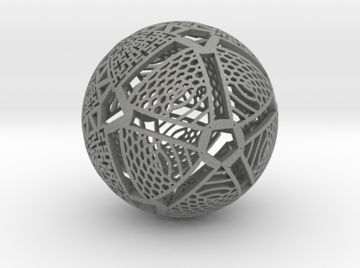 Icosahedron Projection on Sphere 3d printed