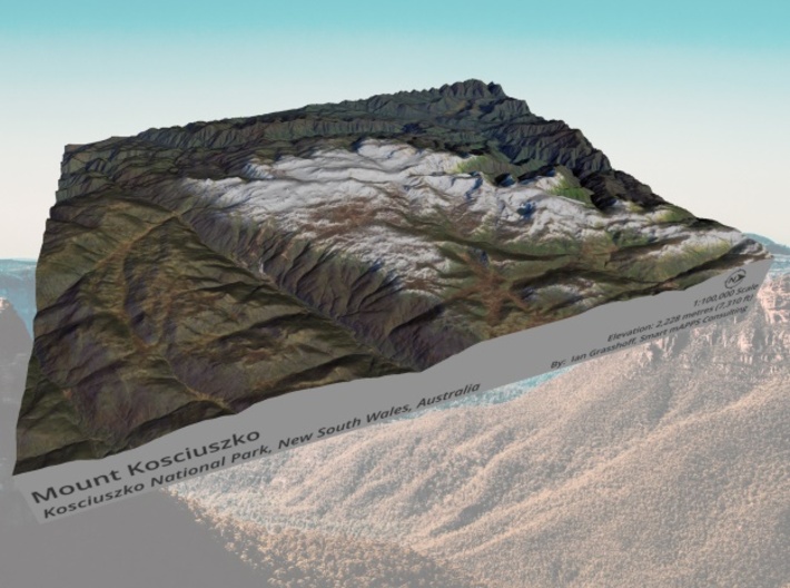 Mount Kosciuszko Map: 8x10 (UYV7LWHJ4) by Smart_mAPPS_Consulting