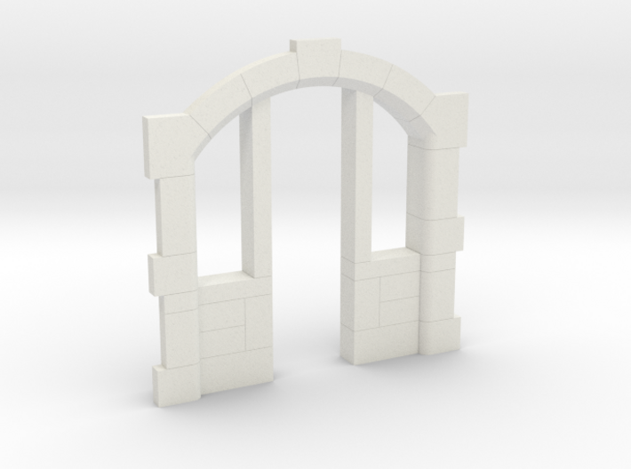 Sandsteineinfassung für Tür/sandstone frame H0-TT 3d printed Vorderseite/front
