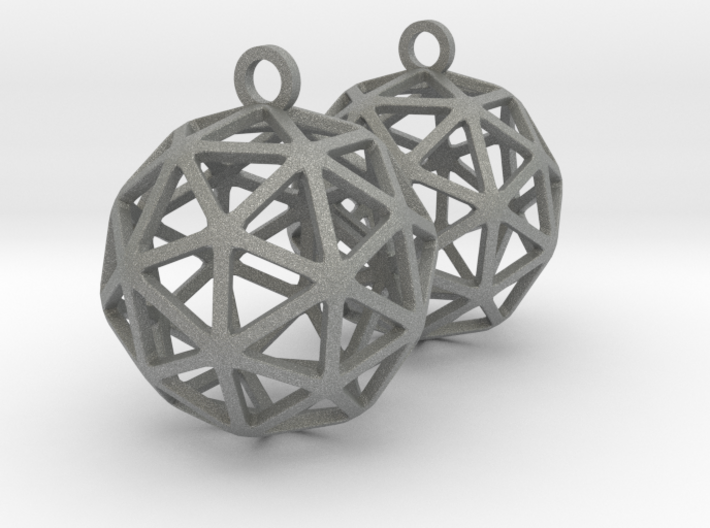 Pentakis Dodecahedron Earrings 3d printed