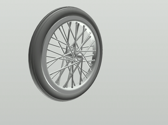 Drag wheel and tire 1/24 scale 3d printed Fusion 360 rendering