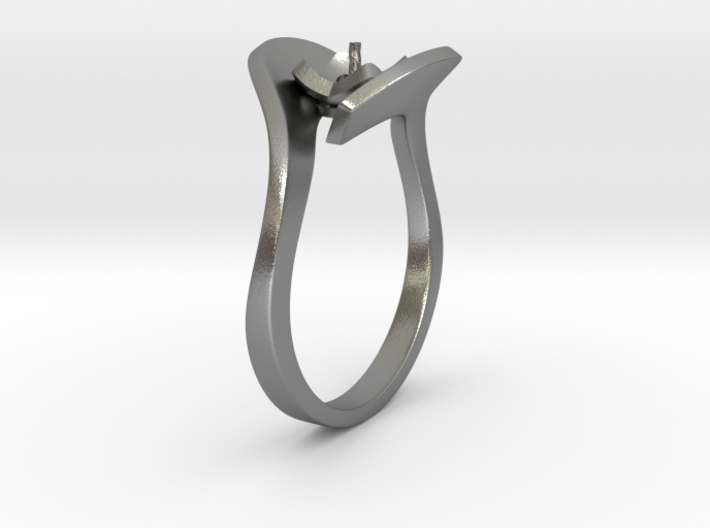 Calla Pearl ring for a 7 mm fresh water pearl 3d printed