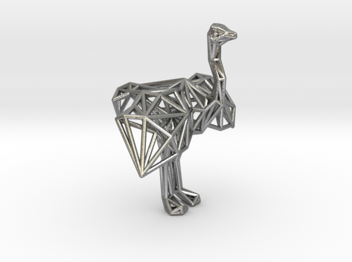 Ostrich (male adult) 3d printed