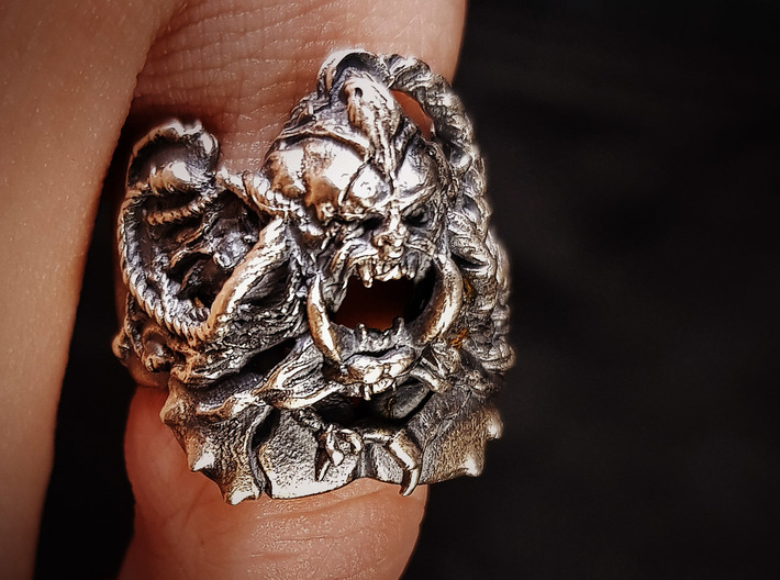 Orc: Berserker Ring 3d printed 