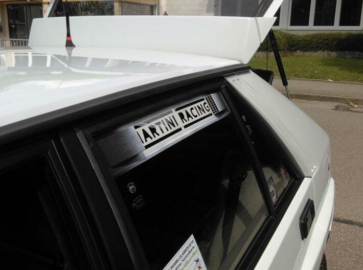 Lancia Delta 1 "Martini Racing" window Shield 2 3d printed 1st Prototype, painted in 2 colours