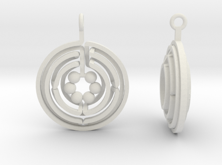 Asterión earrings 3d printed