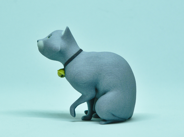 Curious cat 3d printed 